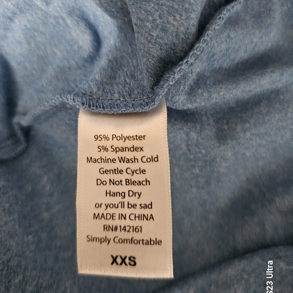 🧨 Lularoe Heathered Blue Carly Hi-lo T-shirt Dress - Picture 6 of 6